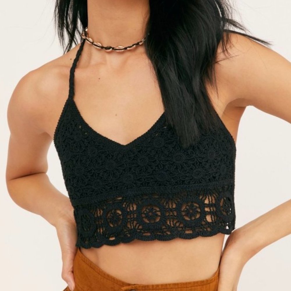 Free People Sydney Crochet Bralette Large